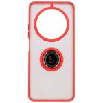 Carcasa Bizon Hybrid Ring compatibila cu Xiaomi Redmi 14C 4G / Poco C75, Rosu 2 - lerato.ro