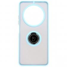 Huse Telefoane, Carcasa Bizon Hybrid Ring compatibila cu Xiaomi Redmi 14C 4G / Poco C75, Light Blue, lerato.ro