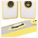 Carcasa Bizon Hybrid Ring compatibila cu Xiaomi Redmi 14C 4G / Poco C75, Galben 5 - lerato.ro