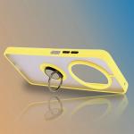 Carcasa Bizon Hybrid Ring compatibila cu Xiaomi Redmi 14C 4G / Poco C75, Galben 7 - lerato.ro