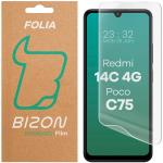 Folie protectie Bizon Hydrogel compatibila cu Xiaomi Redmi 14C 4G / POCO C75, Transparent 2 - lerato.ro