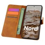 Hsua flip cover Bizon Pocket compatibila cu OnePlus Nord CE5 5G, Maro 3 - lerato.ro