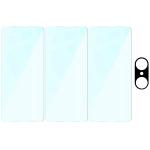 Set protectie 4in1 Bizon Glass Clear Pack, 3 folii sticla ecran + 1 folie sticla camera foto, compatibil cu OnePlus Nord CE5 5G, Transparent 7 - lerato.ro