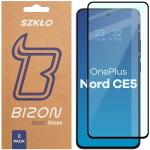 Set 2 folii sticla securizata Bizon Glass Edge Duo compatibile cu OnePlus Nord CE5 5G, Negru 2 - lerato.ro