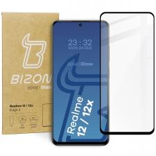 Folie sticla securizata Bizon Glass Edge 2 compatibila cu Realme 12 5G / 12x 5G, Negru
