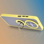 Carcasa Bizon Hybrid Ring compatibila cu Realme 12 / 12x, Galben 10 - lerato.ro