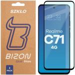 Set 2 folii sticla securizata Bizon Glass Edge Duo compatibile cu Realme C71 4G, Negru 2 - lerato.ro