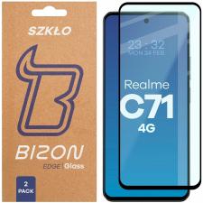 Folii protectie telefoane Realme, Set 2 folii sticla securizata Bizon Glass Edge Duo compatibile cu Realme C71 4G, Negru, lerato.ro