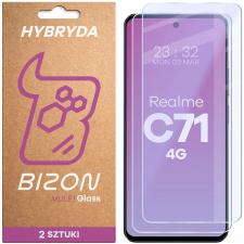 Set 2 folii sticla hibrid Bizon Glass Mule Duo compatibila cu Realme C71 4G, Transparent