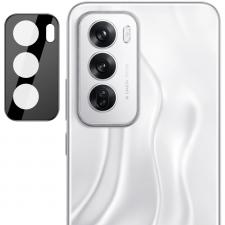 Folii protectie telefoane OPPO, Set 2 folii sticla securizata camera foto Bizon Glass Lens compatibile cu Oppo Reno 12 / 12 Pro, Negru, lerato.ro