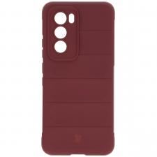 Carcasa Bizon Tur compatibila cu Oppo Reno 12, Dark Purple