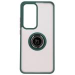 Carcasa Bizon Hybrid Ring compatibila cu Oppo Reno 12 Pro, Verde 2 - lerato.ro