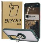 Carcasa Bizon Hybrid Ring compatibila cu Oppo Reno 12, Verde 3 - lerato.ro