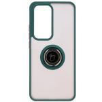 Carcasa Bizon Hybrid Ring compatibila cu Oppo Reno 12, Verde 2 - lerato.ro