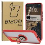Carcasa Bizon Hybrid Ring compatibila cu Oppo Reno 12, Rosu 3 - lerato.ro