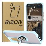 Carcasa Bizon Hybrid Ring compatibila cu Oppo Reno 12, Light Blue 3 - lerato.ro