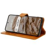 Hsua flip cover Bizon Pocket compatibila cu Oppo Reno 12, Maro 6 - lerato.ro