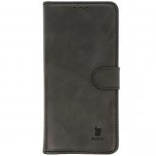 Huse si carcase OPPO, Hsua flip cover Bizon Pocket compatibila cu Oppo Reno 12, Negru, lerato.ro
