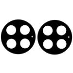 Set de 2 protectii camera foto Bizon Glass Lens compatibile cu OnePlus 13, Negru 4 - lerato.ro
