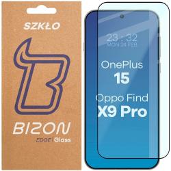 Folie sticla securizata Bizon Glass Edge 2 compatibila cu Oppo Find X9 Pro, Negru