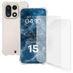 Kit protectie 3 in 1 BizonMobile Clear Pack, Carcasa Bizon Salpa si 2 folii Bizon Glass Hydrogel Front, compatibil cu OnePlus 15, Transparent 2 - lerato.ro