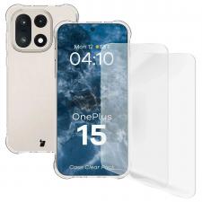 Huse si carcase OnePlus , Kit protectie 3 in 1 BizonMobile Clear Pack, Carcasa Bizon Salpa si 2 folii Bizon Glass Hydrogel Front, compatibil cu OnePlus 15, Transparent, lerato.ro