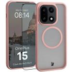 Kit protectie 2 in 1 BizonMobile, Carcasa Bizon MatteO si Folie sticla securizata Bizon Glass Edge, compatibil cu OnePlus 15, Roz 2 - lerato.ro