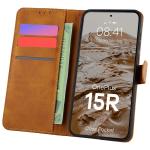 Husa flip cover Bizon Pocket compatibila cu OnePlus 15R, Maro 3 - lerato.ro