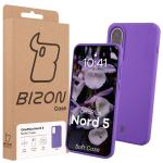 Carcasa Bizon Soft compatibila cu OnePlus Nord 5, Mov 8 - lerato.ro