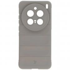 Huse si carcase Vivo X200 Pro, Carcasa Bizon Tur compatibila cu Vivo X200 Pro, Light Grey, lerato.ro