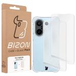 Kit protectie 3 in 1 BizonMobile Clear Pack, Carcasa Bizon Salpa si 2 folii Bizon Glass Hydrogel Front, compatibil cu Vivo X200 FE, Transparent 10 - lerato.ro