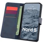 Husa flip cover Bizon Pocket compatibila cu OnePlus Nord 5, Navy Blue 3 - lerato.ro