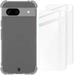 Kit protectie 3 in 1 BizonMobile Clear Pack, Carcasa Bizon Salpa si 2 folii sticla Bizon Glass Clear, compatibil cu Google Pixel 8a, Transparent 2 - lerato.ro