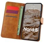 Husa flip cover Bizon Pocket compatibila cu OnePlus Nord 5, Maro 3 - lerato.ro