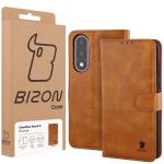 Husa flip cover Bizon Pocket compatibila cu OnePlus Nord 5, Maro 7 - lerato.ro