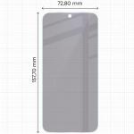 Folie sticla hibrid Bizon Glass Mule Shadow Privacy compatibila cu OnePlus 15, Negru 3 - lerato.ro
