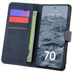 Husa flip cover Bizon Pocket compatibila cu Motorola Edge 70, Navy Blue 3 - lerato.ro