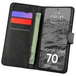 Husa flip cover Bizon Pocket compatibila cu Motorola Edge 70, Negru 3 - lerato.ro