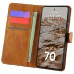 Husa flip cover Bizon Pocket compatibila cu Motorola Edge 70, Maro 3 - lerato.ro