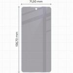 Folie sticla hibrid Bizon Glass Mule Shadow Privacy compatibila cu Motorola Edge 70, Negru 3 - lerato.ro