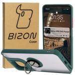 Carcasa Bizon Hybrid Ring compatibila cu Motorola Moto G15 / G15 Power, Verde 3 - lerato.ro