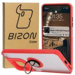 Carcasa Bizon Hybrid Ring compatibila cu Motorola Moto G15 / G15 Power, Rosu 3 - lerato.ro