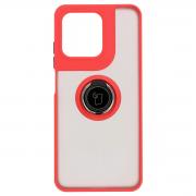 Carcasa Bizon Hybrid Ring compatibila cu Motorola Moto G15 / G15 Power, Rosu