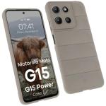 Carcasa Bizon Tur compatibila cu Motorola Moto G15 / G15 Power, Light Grey 3 - lerato.ro