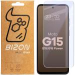 Folie sticla hibrid Bizon Glass Mule compatibila cu Motorola G15 / G15 Power / E15, Transparent 3 - lerato.ro