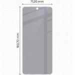Folie sticla hibrid Bizon Glass Mule Shadow Privacy compatibila cu Motorola Moto G15, Negru 3 - lerato.ro