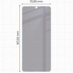 Folie sticla hibrid Bizon Glass Mule Shadow Privacy compatibila cu Motorola Moto G06 4G / G06 Power 4G, Negru 3 - lerato.ro