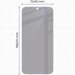 Folie sticla hibrid Bizon Glass Mule Shadow Privacy compatibila cu Oppo Find X9 Pro, Negru 3 - lerato.ro