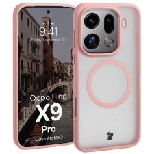 Huse si carcase Oppo Find X9 Pro, Kit protectie 2 in 1 BizonMobile, Carcasa Bizon MatteO si Folie sticla securizata Bizon Glass Edge, compatibil cu Oppo Find X9 Pro, Roz, lerato.ro