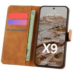 Husa flip cover Bizon Pocket compatibila cu Oppo Find X9, Maro 3 - lerato.ro